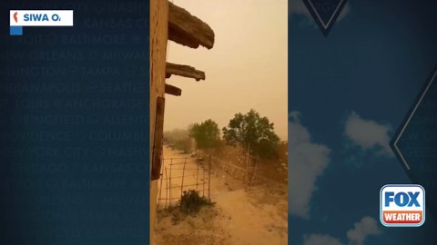 Watch: Sky turns orange amid Egypt dust storm