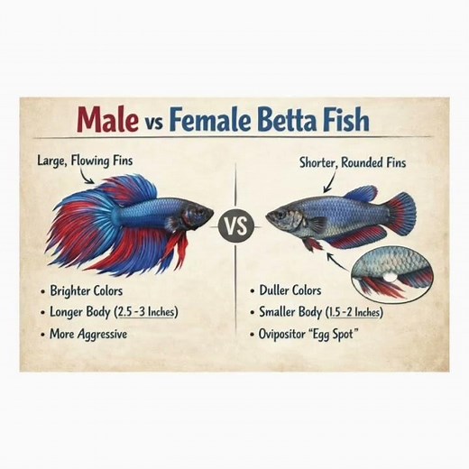 Male vs Female Betta Fish (Easy to Tell!) 🐟