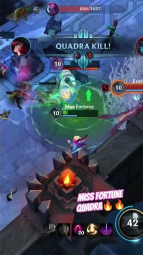 Quadra kill, Arcade Miss fortune skin, wild rift gameplay #wildrift #android #androidgames #ios #4k