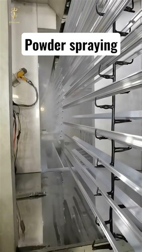This is the powder spraying process. #doors #sunroom #window