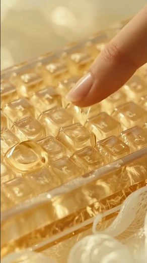 “AI ASMR Visual Magic ✨ A Keyboard Made of HONEY?!”