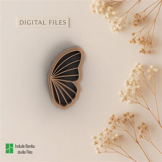 Spring Half Butterfly Polymer Clay Cutters | Digital STL File | 5 Sizes - Etsy