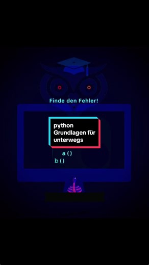 python für unterwegs 🐍 Findest du den Fehler? Fehler welcher Art ? grundlagen der programmierung mit python coding. Übungsaufgabe - Universität #informatik #lernenmittiktok #findedenfehler #problemsolving #codingquiz #pythontogo #mint #erstsemester