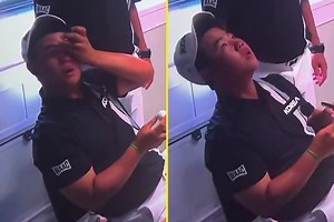 Emotional Tom Kim wipes away tears after missing out on Olympic medal in Paris that would have made him exempt from military service