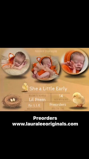 #Reborn #dolls Lil’Prem By LLE preorder——->www.lauraleeoriginals.com | Laura Lee Eagles
