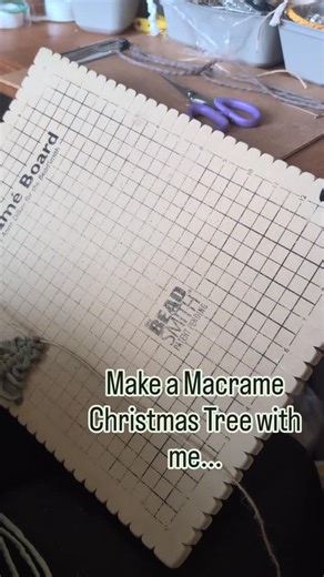 MicMac - Macrame by Michaela on Instagram: "Make a Macrame Christmas Tree with me for my Christmas Tree Garland 🎄 #MicMac #Macrame #Garland #ChristmasTree"