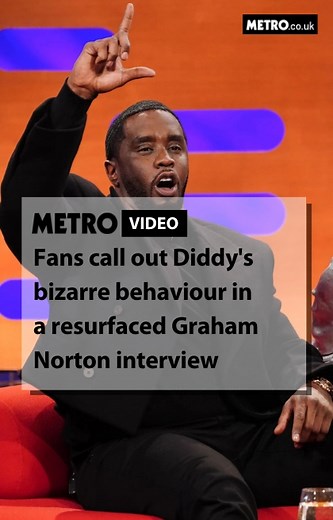 374K views · 1.9K reactions | Fans have been left baffled by Sean ‘Diddy’ Combs as a resurfaced interview on The Graham Norton Show has come to light just days before allegations were made against him. He’s been accused of physically abusing his ex, singer Cassie Ventura, over a period of ten years in a filed lawsuit. And after the allegations broke out, his appearance on the show had left fans calling him out for his bizarre behaviour. | Metro | Facebook
