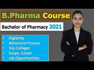 B Pharma Course, Bachelor of Pharmacy career details