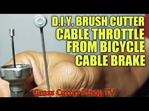DIY HOW TO MAKE A BRUSH CUTTER CABLE THROTTLE FROM BICYCLE CABLE BRAKE,