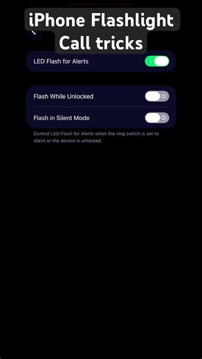 iPhone flashlight call tricks #shorts iPhone flash #explore #shortsfeed
