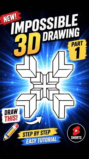 Impossible 3D Cut Drawing Part 1 #shorts #viral #ytshorts