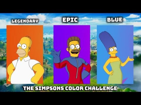 The random Simpsons color challenge! #fortnite #fortniteclips #fortnitegameplay