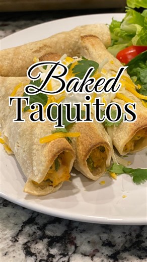 These baked chicken taquitos are one of those easy meals that always disappears fast at my house. They’re crispy on the outside, creamy and cheesy on the inside, and perfect for feeding hungry teens. I love using leftover rotisserie or canned chicken for these. They come together quickly, bake up golden and crisp, and they’re just as good the next day. This is a great weeknight dinner when you want something simple, filling, and family-approved. Baked Chicken Taquitos Ingredients • ⅓ cup (3 oz) 