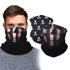 Sojourner Neck Gaiter, Bandana, Buff (2 Pack) - Face Cover for Men, Women, and Teens - Neck Warmer UV Sun Protection Gator (Skull Mix 1)
