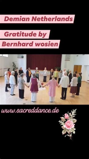 Dance of gratitude (Danktanz) by Bernhard Wosien Music: Antonio Vivaldi – Concerto for lute (guitar). D major (RV 93) CD: Meditation des Tanzes 1 The “Dance of gratitude” was Bernhard Wosien’s last creation. After we danced it for the first time he suffered a sudden nervous breakdown. His comment: Don't worry: I am only overjoyed that this dance happened to me. It proofs what Brother David Steindl-Rast writes: “Happy Events can make us happy, but they do not bring lasting joy. The root of joy is