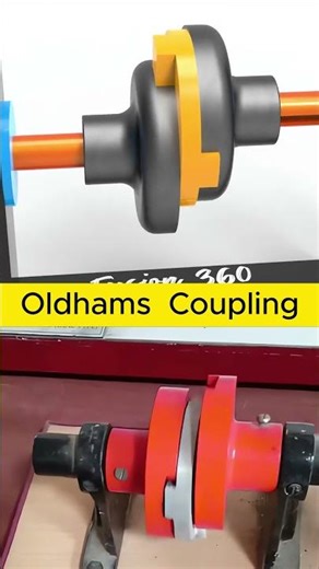 Oldham Coupling 3 #cad #solidworks #fusion360 #mechanical #mechanism #engineering