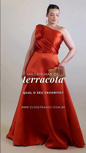 Elegant Dresses for Bridesmaids in Terracotta #mothersofthebride #party dresses #elegantdresses
