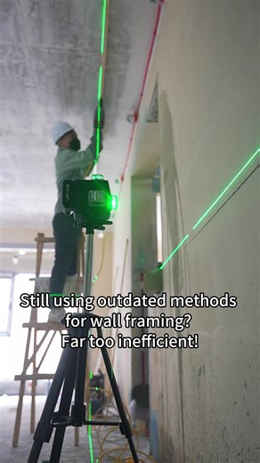 Laser level set with tripod 2*4800 mah lithium batteries #laserlevel #bluecollar #woodworking #homeimprovement #construction