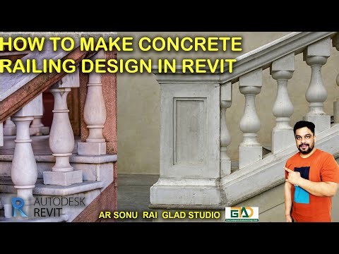 How to Make Concrete Railing Design in Revit #bim #revitarchitecture #gladstudioarchitects