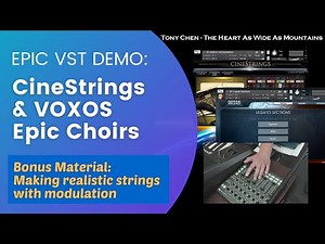🎹VST Demo: CineStrings & VOXOS choir (No Talk) - Creating realistic strings with a mod. controller 🎹