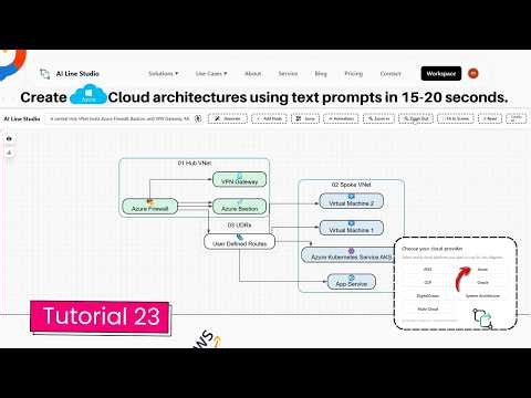 Add Custom Node to Azure Architecture Diagram AI Line Studio Tutorial 24