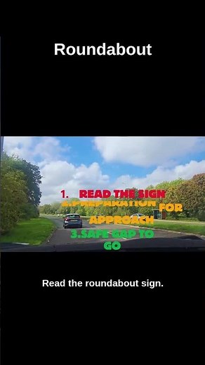 Learn Roundabouts within1 minutes #driving #drivinglessons