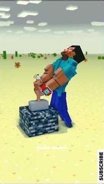 Zombie Becomes Herobrine in Thor's Hammer Challenge ⚡⌚| Transform Watch #shorts #minecraftanimation