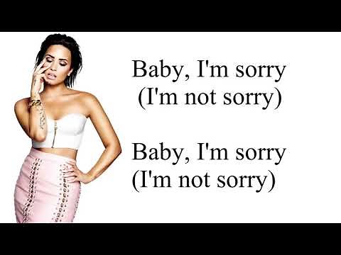 Demi Lovato Sorry Not Sorry CLEAN W Lyrics
