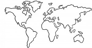 Animation World Map Black Outline On Stock Footage Video (100% Royalty-free) 1070330566 | Shutterstock