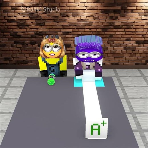 Help Girl Sprunki Minion win the bottle flip challenge and get back her grade! 👍😁