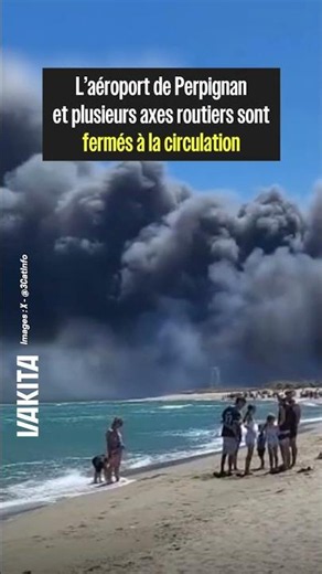 🔥 Un important incendie est en cours dans les Pyrénées-Orientales.