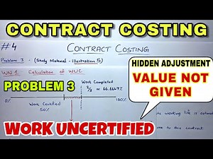 #4 Contract Costing - Work Uncertified Not Given - Problem 3 - B.COM / CA INTER - By Saheb Academy