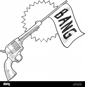 Comic pistol vector sketch Stock Vector Image & Art - Alamy