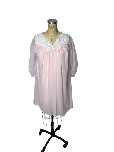 Vintage Pink Peignoir With Sheer Chiffon Fly Away Robe by Pinehurst Size S - Etsy Canada