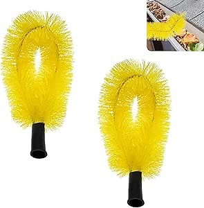 2 PCS Gutter Cleaning Replacement Brush Gutter Cleaning Brush Parts Accessories for Cleaning Leaves and Debris from The Ground, fit for 0.83/21 mm Extension Pole