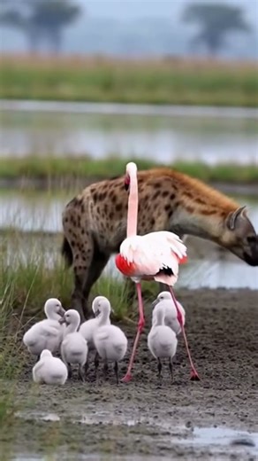 flamingo 🦩 vs hyena 😮