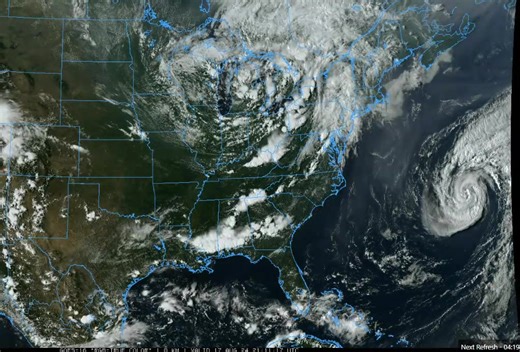 🌀 Cyclone Saturday underway over the Midwest and Atlantic Ocean today (8/17/24). In weather parlance, low-pressure systems are generally called "cyclones" and in the northern hemisphere, counterclockwise flow around a low is thus called "cyclonic." Looking at this satellite loop from this afternoon, the larger, land-based storm over Michigan is dubbed a "mid-latitude cyclone" due to its position on the Earth's surface (many of you may have visited the "mid" point of 45-degrees north latitude ne