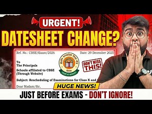 CBSE LATEST UPDATE | Class 10 Board Dates Changed 🤯(New Date Sheet) | Board Exam 2026
