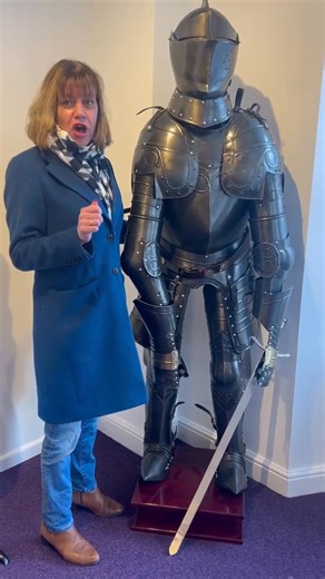 Calling locals to Dunster... Wendy is a damsel in distress! Here she is with our resident knight 'Arthur'. Watch her little vid and see if you can help! #dunster #hallofnames #independentbusiness #knight #help | Hall of Names