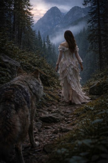 She running with the wolves #mystical #shorts #fantasy #wolf #nature