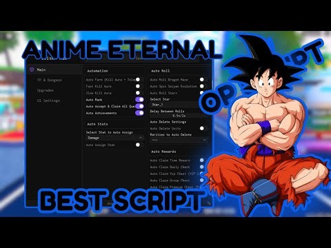 ANIME ETERNAL BEST OP SCRIPT | AUTOFARM | KILLAURA | TELEPORT AND MORE