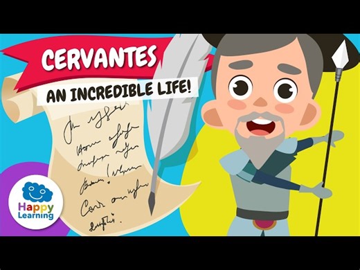 📖 MIGUEL DE CERVANTES: The writer who changed the history! | WORLD BOOK DAY @HappyLearningEN - Videos For Kids