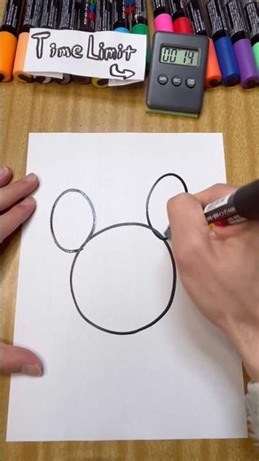 Drawing a Cute Mouse in 20 Seconds 🐭⏱ #shorts