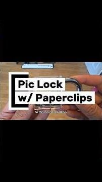 How To Pick a Lock With Paperclips. #edc