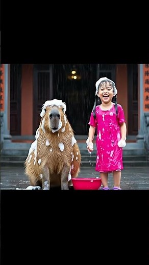 Capybara helps you save water #capybara