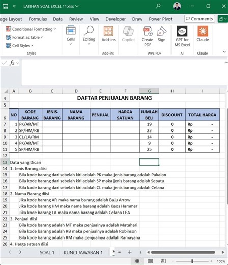 👨‍🦱: "Beneran fungsi SWITCH dipake buat kerja yaa? bukan fungsi yg dibuat untuk e-sport excel kan?, wkwkwk"Mari kita bedah kapan pakai SWITCH kapan pakai IF/IFS!► IF/IFS → Fleksibel untuk multi kondisi, Tapi semua kondisi harus dituliskan berulang.► SWITCH → Kondisi dituliskan 1x, tinggal menuliskan variasi hasil, Namun hanya menangani 1 kondisi yg sama.LEFT( B7; 2) merupakan kondisi yg akan diubah sesuai hasilnya, menjadi nilai tertentu.Perhatikan perbedaan penerapannya ↓• SWITCH"Jika LEFT( B