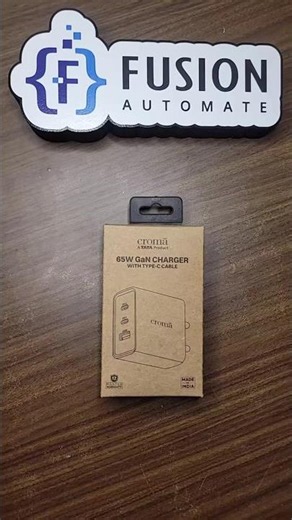 Croma 65W GaN Charger Unboxing & First Look | Compact 3-Port Fast Charger + Cable