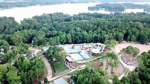 It’s a sunny day at Pirate’s Bay!!! We are loving this drone footage that provides an aerial view of the park and lake Weiss in the background!! We offer a variety of fun options for guests of all ages! We have tube slides, body slides, a water house, a splash pad, putt putt, and zip-lining!! ⛳️🏊‍♀️👟 Admission is $20 for all guests over the age of 2! Children under 2 are free with paid adult admission. 🎟 We are located at 🗺 4480 County Rd 44 Leesburg, Alabama We do not allow outside food or 