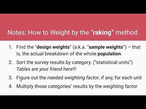Weighting Survey Data by a Demographic Variable: Stats Tutorial