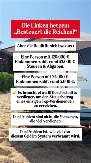 Das klassische Angestellten-System wird nicht deshalb so stark beworben, weil es dir wirklich hilft. Sondern weil es eine der größten Steuerquellen ist. Genau deshalb entscheiden sich immer mehr Menschen dafür, sich zusätzlich ein zweites Einkommen aufzubauen. Sehr oft mit Immobilien. Wenn du schon länger darüber nachdenkst, wie du mit Immobilien Steuern reduzieren und dir Schritt für Schritt Vermögen aufbauen kannst, dann kommentiere einfach mit VIDEO. Du bekommst von mir ein 45-minütiges Video